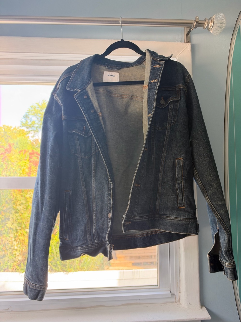 Old Navy Blue Denim Jacket with Button Front